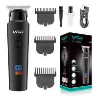 Aparat de Tuns si Ras,  VGR V-937, Lame din Otel, Fara fir, Baterie Lithium 2000 mAh, Cablu USB pentru incarcare, Negru - 4