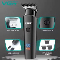 Aparat de Tuns si Ras,  VGR V-937, Lame din Otel, Fara fir, Baterie Lithium 2000 mAh, Cablu USB pentru incarcare, Negru - 1