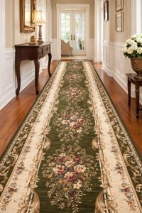 Covor Traversă Delta Lotos Verde 80x1000 cm - Eleganță și Confort - 1