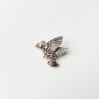 Brosa colibri din argint 925 cu marcasite fine, simbol al puritatii si iubirii - 1