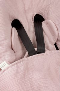 Paturica universala pentru scoica auto bumbacmuselina Sleepee Pink light 1.5 Tog - 2