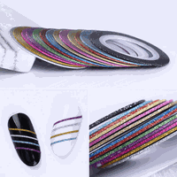 Banda Decorativa Glitter Set 10 culori- 1mm. - BDG2 - EVERIN - 1