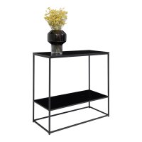 Masa consola Vita neagra, 36 x 80 x 80 cm, cu structura metalica - 5