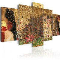 Tablou Canvas Klimt's Muses 200x100 cm - Bimago - 1