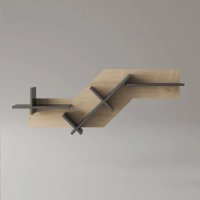 Raft biblioteca Tree Homs 130 x 50 x 22 cm gri-stejar - 1