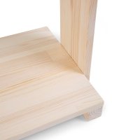 Childhome Casuta cu Roti - Mobilier Decorativ din Lemn Natural 80x135 cm - 4