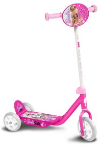 Trotineta Stamp Barbie Pink girl, ghidon reglabil, cadru din otel, platforma antiderapanta, greutate suportata 20 kg, varsta 3 ani+ - 1