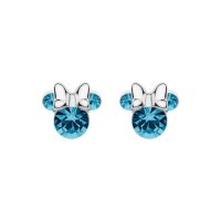 Cercei Disney Minnie Mouse Birthday, luna martie, din argint 925 cu cristal - 1