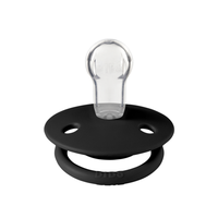 Suzeta BIBS De Lux din silicon cu tetina rotunda, marime universala 0-3 ani, Black - 1