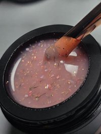 Gel Autonivelant Everin Pink Opal Petal 15gr - Gel Roz Opal cu Flori - 1