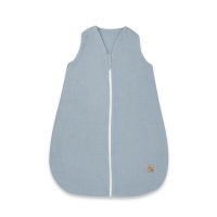Sac de dormit, Qmini, Cu fermoar, Pentru bebelusi, De iarna, Din muselina dubla, 70 cm, Material certificat Oeko Tex Standard 100, Jeans - 1