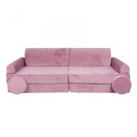 Canapea playset modular Premium Velvet spuma roz - 1
