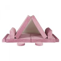 Canapea playset modular Premium Velvet spuma roz - 5