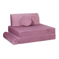 Canapea playset modular Premium Velvet spuma roz - 6