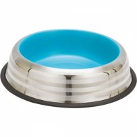 Castron inox, Enjoy Blue & Silver Stripes, 230 ml - 1