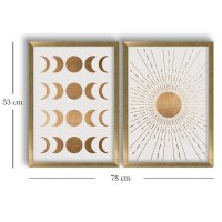 Tablou, 2 bucati NatureGrace Maro 38x53 cm - 2