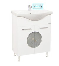 Set Baza front MDF si Lavoar seria 178, 65 cm, alb - 1