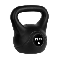 Kettlebell Rebel Active RBA-2316, 12kg, Negru din PVC - 1