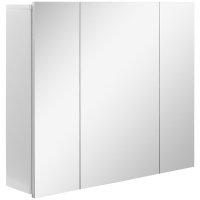 Dulapior Baie Suspendat Kleankin cu Oglinda, 3 Uși, Rafturi Ajustabile, Lemn Alb, 70x15x60cm | Aosom Romania - 1