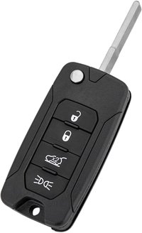 Carcasa Cheie Auto Techstar tip Flip cu 4 butoane, Compatibila Jeep Renegade, Compass, Patriot, Liberty 2014–2021, Fiat - 2