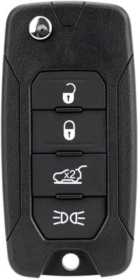 Carcasa Cheie Auto Techstar tip Flip cu 4 butoane, Compatibila Jeep Renegade, Compass, Patriot, Liberty 2014–2021, Fiat - 4
