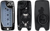 Carcasa Cheie Auto Techstar tip Flip cu 4 butoane, Compatibila Jeep Renegade, Compass, Patriot, Liberty 2014–2021, Fiat - 3