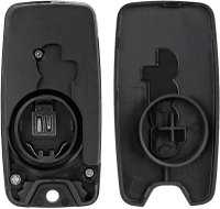 Carcasa Cheie Auto Techstar tip Flip cu 4 butoane, Compatibila Jeep Renegade, Compass, Patriot, Liberty 2014–2021, Fiat - 1