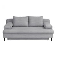 Canapea MILANO ONE extensibila, 3 locuri, cu arcuri si lada depozitare, gri, 200x95x95 cm - 1