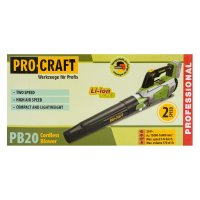 Suflanta cu acumulator PROCRAFT PB20, 16000 rpm, 13,2 m3/min - 8
