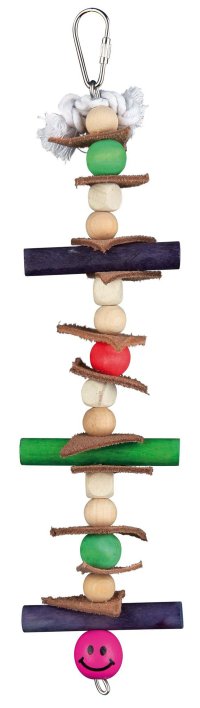 Jucarie pentru Nimfe cu Coarda din Piele si Clopotel - 28 cm - 1