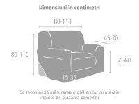 Husa Fotoliu cu Elastic, Atlas C07, 80-110 cm - 2