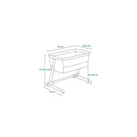 Patut co-sleeper multifunctional Lionelo Thomi Plus 5 in 1, maro - 40