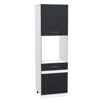 Soldat 60 cu gol cuptor YANA, 2 usi, corp alb, fronturi gri + alb, 60x60x200 cm - 1