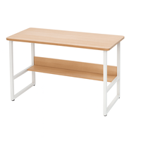 Birou pentru calculator cu raft HomeOFFICE, model scandinav,Maro,picioare metal,100x45x72 cm - 5