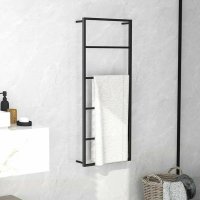 Suport pentru prosop Randa din metal, negru, 115 cm - 1