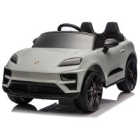Masinuta electrica pentru copii, Porsche Macan, 140W 12V, roti EVA, scaun tapitat, echipata premium, gri - 1
