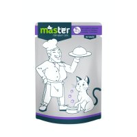 MASTER Iepure pentru Pisici - Plic Hrană Umedă în Sos, 80g - 1