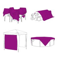 Prelata transparenta polietilena 4x8 m cu ochiuri - 5