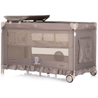 Patut pentru copii Chipolino Palace Bear beige pliabil - 3