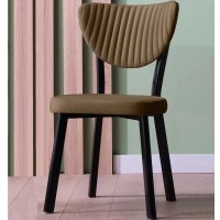 Scaun Barton, metal profil, culoare maro - 1