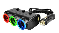 Priza auto 12V/24V Olesson 1523  cu 5 intrari 120W negru - 1