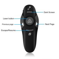 Telecomanda Wireless Techstar pentru Prezentare, cu pointer Laser, Butoane SlideShow, USB - 1