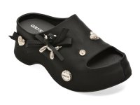Papuci negri GRYXX model 1070 din material textil pentru vara - 1