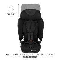 Kinderkraft Fix2go Black, scaun auto i-Size pliabil pentru copii, 76-150 cm, cu Top Tether, spatar reglabil si SPS - 5