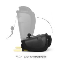 Kinderkraft Fix2go Black, scaun auto i-Size pliabil pentru copii, 76-150 cm, cu Top Tether, spatar reglabil si SPS - 6