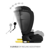 Kinderkraft Fix2go Black, scaun auto i-Size pliabil pentru copii, 76-150 cm, cu Top Tether, spatar reglabil si SPS - 7