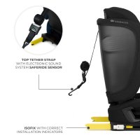 Kinderkraft Fix2go Black, scaun auto i-Size pliabil pentru copii, 76-150 cm, cu Top Tether, spatar reglabil si SPS - 8