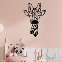 Tablou metalic Giraffe Negru 33x50 cm - 1