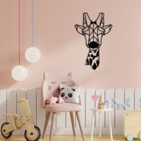 Tablou metalic Giraffe Negru 33x50 cm - 2