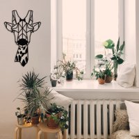 Tablou metalic Giraffe Negru 33x50 cm - 3